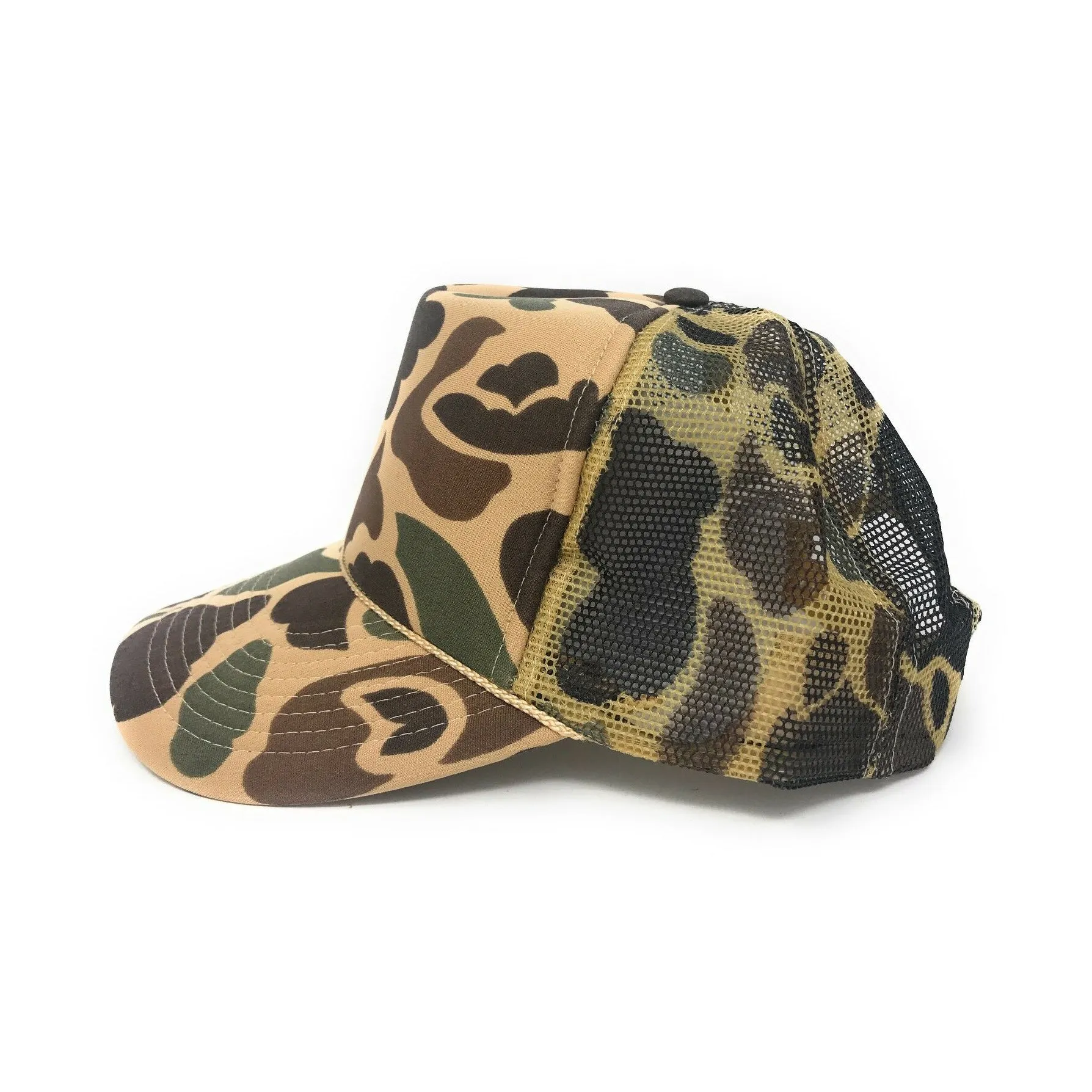 Two Tone Camo Hunting Trucker Baseball Foam Mesh Hats Caps For Outdoors Travel