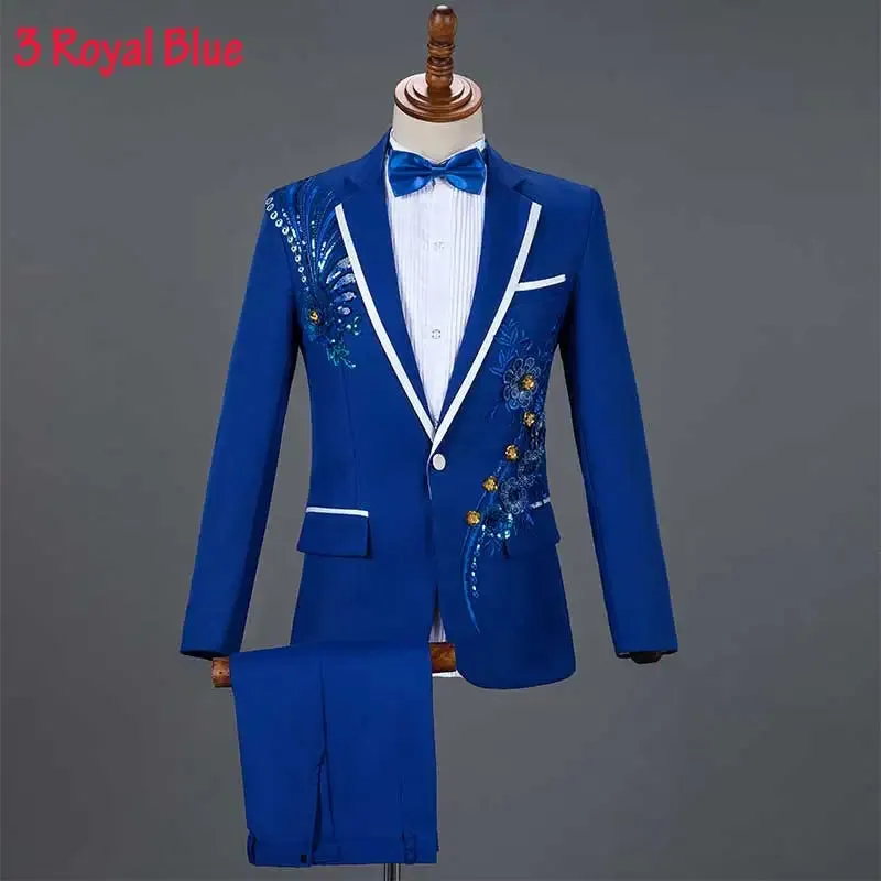 White Wedding Groom Suit - Slim Fit Tuxedo with Diamond Embroidery for Men | Stylish 3-Piece Outfit