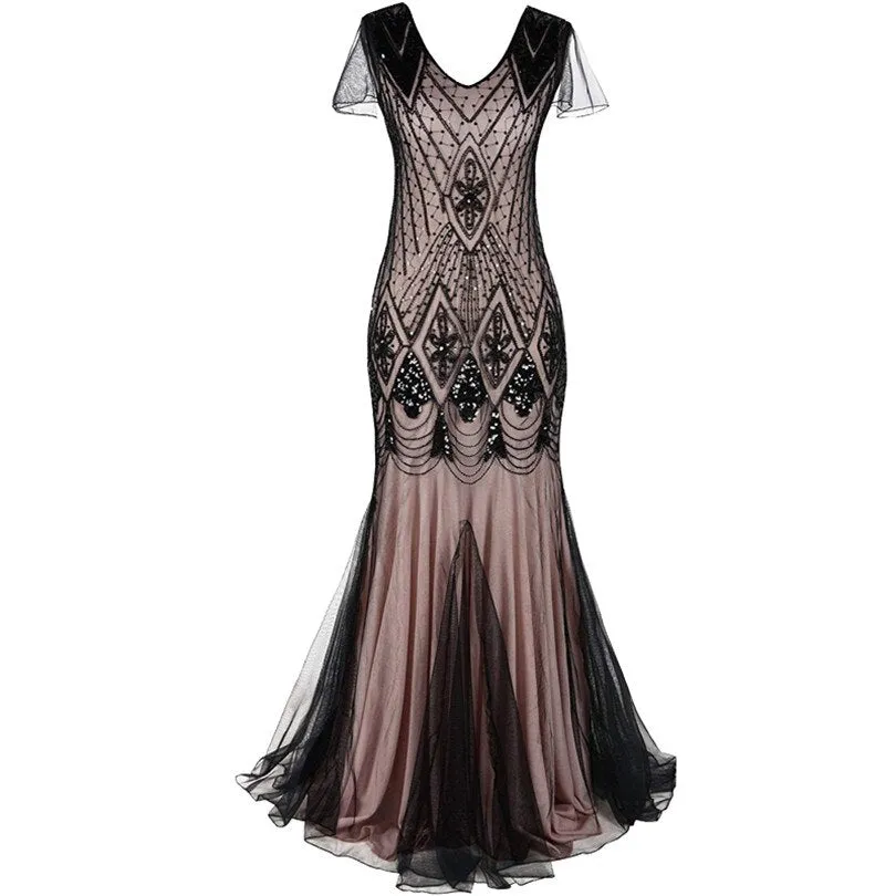 Women Glitter Gatsby Party Dress