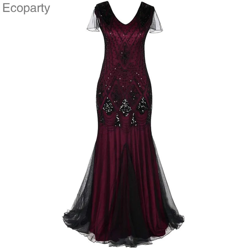 Women Glitter Gatsby Party Dress