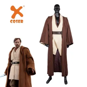 Xcoser Star Wars Jedi Knight Obi-Wan Kenobi Cosplay Costume Cloak Suits Hoodies Uniforms Adult Halloween Christmas